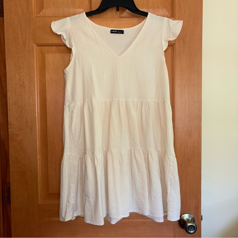 SHEIN Cream Mini Dress